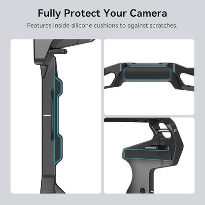 SmallRig R5 / R6 Camera Cage for Canon R5 / R6 with BG-R10 Battery Grip, Aluminum Alloy Film Movie Making Camera Video Cage with Shoe Mount 3464B