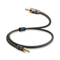 Audiophile HiFi Audio Cable–3.5mm to 3.5mm,6N OFC Core,24K Gold-Plated Plugs,with Nylon Braid,AUX Cable,Compatible with Phone,MP4,Speakers,Amplifiers,TV(1.64ft/0.5m)