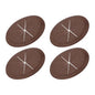 PATIKIL Desk Grommet 3-3/16", 4 Pcs Round Cable Grommet Cord Hole Cover with Adhesive Tape Flexible Table Wire Organizer for Office Home Table Countertop, Deep Brown