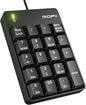 MOFII Wired Number Pad Numeric Keypad Silent 19 Keys USB Numpad, Portable Financial Accounting Keyboard 10 Key for Laptop/Computer/PC/Notebook/Surface Pro - Black