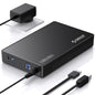 ORICO USB 3.0 External Hard Drive Enclosure for 3.5/2.5 Inch SATA Hard Drives/SSD Up to 20 TB, 3.5'' Tool-Free HDD Enclosure with 12V/2A Power Supply and UASP Acceleration (3588US3)
