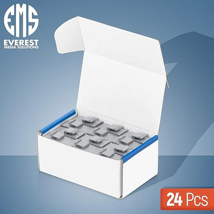 Everest 24-Pack Cat6 RJ45 Keystone Coupler - Female to Female - Gray - Ethernet Cable Extender