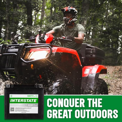 Interstate Batteries YTX20H-BS 12V 18Ah Powersports Battery 310CCA High-Performance AGM Rechargeable Replacement for Arctic Cat, Harley Motorcycles, Bikes, ATVs, Jet Skis, Snowmobiles (CITX20H-BS)