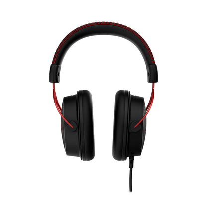 HyperX Cloud Alpha - Gaming Headset, Dual Chamber Drivers, Legendary Comfort, Aluminum Frame, Detachable Microphone, Works on PC, PS4, PS5, Xbox One, Xbox Series X|S, Nintendo Switch and Mobile – Red