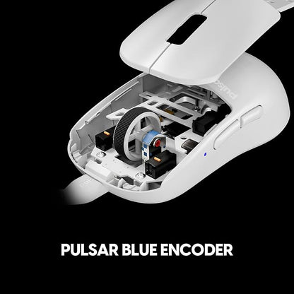 Pulsar Gaming Gears X2H Wired Gaming Mouse, Ultra Lightweight 1.8 oz (51g), Symmetrical, Optical Switch, 26000 DPI, Motion Sync, PAW3395 Sensor (Medium, Wired, White)