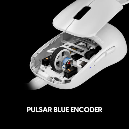 Pulsar Gaming Gears X2H Wired Gaming Mouse, Ultra Lightweight 1.8 oz (51g), Symmetrical, Optical Switch, 26000 DPI, Motion Sync, PAW3395 Sensor (Medium, Wired, White)