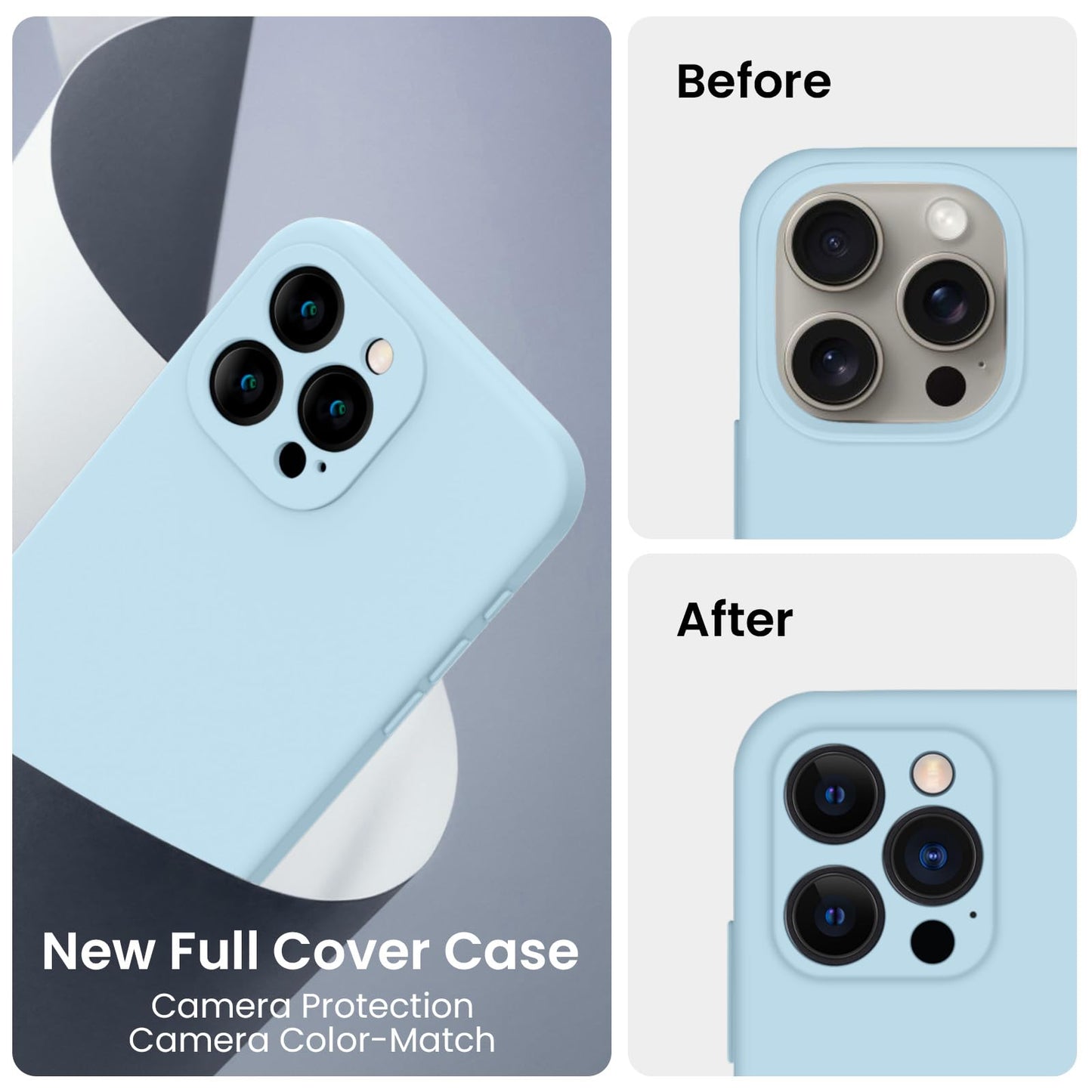 FireNova Designed for iPhone 15 Pro Case, 6.1", Sky Blue