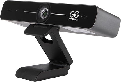 Smart 4K Compact Video Conference Camera – Ultra HD 120° Wide Lens, AI Auto-Framing, Noise-Cancelling Mics, 20ft Pickup, Plug-and-Play USB for All Video Conference Platforms – Small Rooms