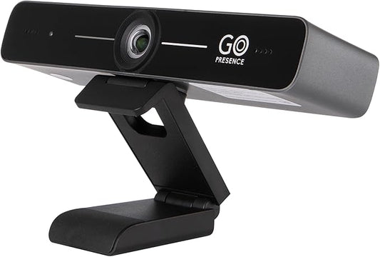 GoPresence Compact Smart 4K Conference Camera, Ultra HD 120° Wide Lens, Auto-Framing, Noise-Cancellation Mics, 20ft Pickup, Easy USB Connectivity, Video Conference Camera for Zoom, Teams, Google Meet