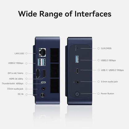 TRIGKEY Mini PC, Intel Core i9 13900HK(14C/20T, up to 4.7GHz), Mini Computer with 32G DDR5 RAM 1TB PCIe4.0 SSD, Micro PC Support 4K Triple Screen Display/WiFi6/BT5.2/2.5G LAN/USB3.2 for Office, Work