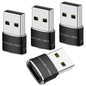 COUPLING USMILE USB to USB C Adapter 4 Packs for iPhone Fast Charging, Transfer and Type C OTG Convert. USBC to A Compatible with iPhone 17/16/15 Plus Pro Max,iPad Pro Air 7/6/5 Almost USB Devices