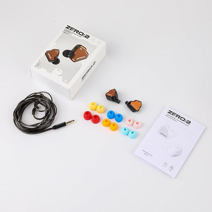Linsoul 7Hz x Crinacle Zero:2 in Ear Monitor, Updated 10mm Dynamic Driver IEM, Wired Earbuds Earphones, Gaming Earbuds, with OFC IEM Cable for Musician (Orange)