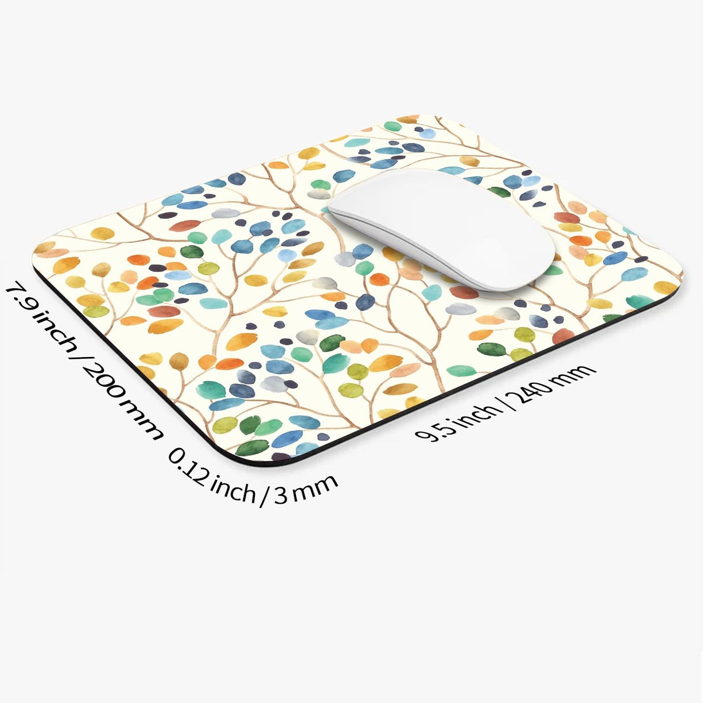 Armanza Square Mouse Pad Colorful Forest,Personalized Premium-Textured Custom Mouse Mat Design,Washable Mousepad Cloth,Non-Slip Rubber Base Computer Mouse Pads for Wireless Mouse