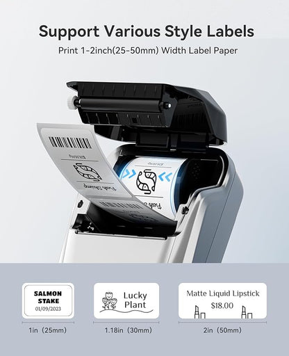 NIIMBOT B1 Label Maker Machine with Tape, Thermal Label Printer Easy to Use for Office Supplies, Home, Business, 2 Inch Label Maker with 2'' x1.18'' Labels-230pcs/Roll