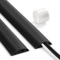 LZEOY 4ft Cord Cover for Wires on Floor, Grey Extension Cable Management, Hide Electrical Hider Protector, Cable Cavity: 0.78" W x 0.32" H