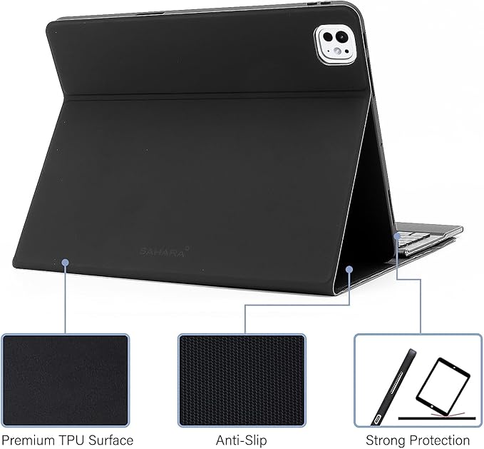 Sahara - Navigate Series Keyboard Case with Track Pad for iPad Pro (M4) 11" 2024, Black, (TB00402)