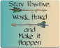Gaming Mouse Pad,Stay Positive Work Hard and Make It Happen Mouse Pad Non-Slip Rubber Base Inspirational Mouse Pads for Computers Laptop Office, 9.5"x7.9"x0.12" Inch(240mm x 200mm x 3mm)