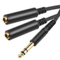 Devinal 1/4 to Dual 1/4 Y-Splitter Cable, 6.35mm TRS to Dual 6.35mm TS Insert Cable Cord, Quarter inch Stereo to 2 Quarter inch Mono Send and Return Patch Cord 6 Feet