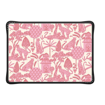 CASETiFY Impact MacBook Air 13.6" (M2-M5) Case [Cushioned Impact Corners/Scratch-Resistant/Anti-Slip Grip] - Cheetah Paradise - Clear Black