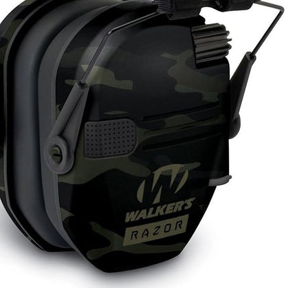 Walker's Razor Slim Ultra Low Profile Compact Design Adjustable Range Shooting Hunting Hearing Protection Electronic Earmuffs