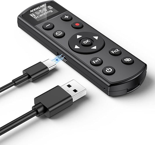 Rechargeable Shutter Release for Nikon AODELAN Wireless Camera Remote Control Compatible with COOLPIX P1000, P1100, P950, B600, A1000, Z50, Z30, Z fc, Z6 II, Z7 II,Z5, Replaces Nikon ML-L7(Black)