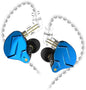 KZ ZSN Pro in-Ear Earbud Headphones Metal Faceplate,Hybrid Dynamic Driver Balanced Armature IEMs with Detachable Cable,in-Ear Headphones Compatible for iPhone Android,Workout(Blue Without Mic)
