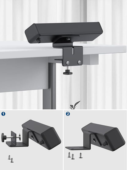 Nightstand Charging Station with 4 USB-C&2 QC 3.0 USB A Ports 3 AC Outlet, Desk Edge Mount Power Strip with USB-C Ports Tabletop Surge Protector Desk Clamp Power Strip for Home Office(Black)
