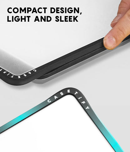CASETiFY Impact MacBook Air 13.6" (M2-M5) Case [Cushioned Impact Corners/Scratch-Resistant/Anti-Slip Grip] - Eleanor - Clear Black