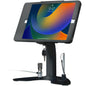 CTA Digital Desktop Anti-Theft Stand – Kiosk Stand with Stylus, Tether, and Aluminum Enclosure for iPad 11th Gen A16 11” - 10th Gen 10.9” - Air 4th & 5th Gen - 11” Pro & More - Black (PAD-DASB109)