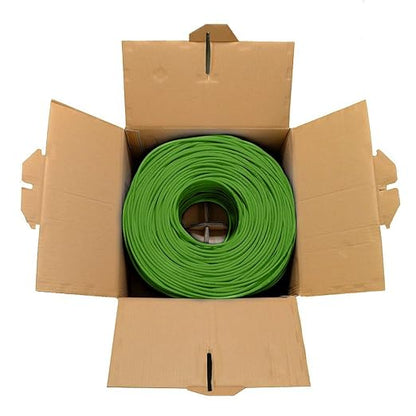 Dripstone CAT6 Ethernet Cable 1000ft Bulk Network LAN Wire 23AWG Solid UTP 550MHz High-Speed Internet Cable Gaming, Streaming, Office, Home Use, Pull Box, Cat6 Bulk, Stable Connectivity - Green