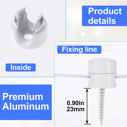SmallCat 2 Sets Charger Holders for Cords, White Adjustable Cable Anchor Holders, Adhesive Metal Cord Clips, Cable Management Wire Organizers for Desk, Office, Nightstand