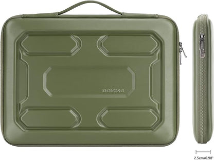 DOMISO 17 inch Laptop Sleeve with Handle Shockproof Waterproof EVA Protective Case for 17.3" ZBook Fury 17.3 G8/MSI GS73VR Stealth Pro/HP Envy 17/LG Gram 17"/ROG Strix GL702VS, Green