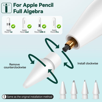 Inesore Pencil Tips for Apple Pencil Pro/1st/2nd/USB-C (4 Pack)