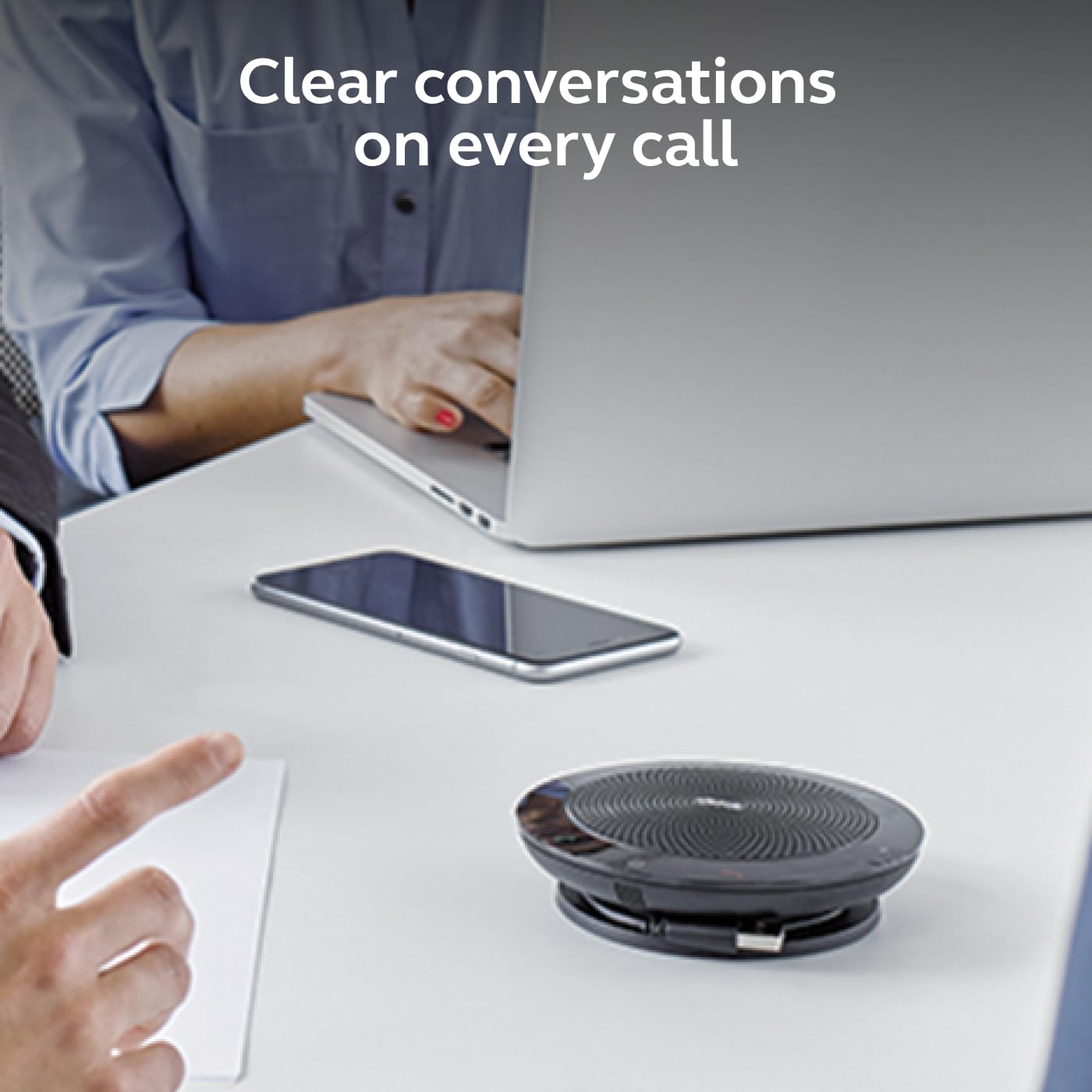 Jabra Speak 510 (2025 Edition) Portable, USB or Wireless Bluetooth Speaker Meetings and Calls with Crystal-Clear Sound, Works with Microsoft Teams, Black