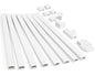 126in Cord Hider Kit, ZhiYo Wire Hiders for TV on Wall, Paintable Cable Management Kit, Wire Cover for Wall Mount TV, White Cable Raceway, Cord Cover Wire Management Kit, 8 x L15.7in W1.18in H0.67in