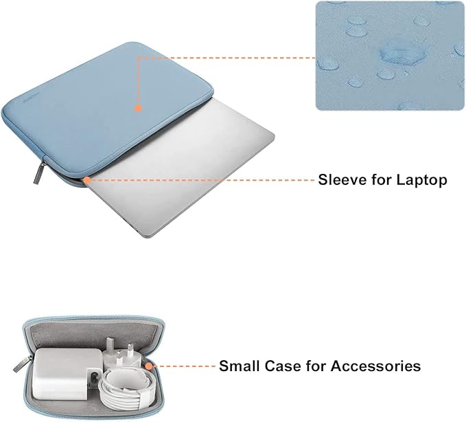 MOSISO Laptop Case 16 inch, 15-15.6 inch Laptop Sleeve with Small Case