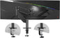 Pholiten Premium Aluminum Heavy Duty Monitor Arm，Ultrawide Monitor Arm,Full Motion Single Computer Mount for Computer Screens up to 49 inchs and 46.2lbs,Adjustable Clamp and Grommet Vesa Mount.