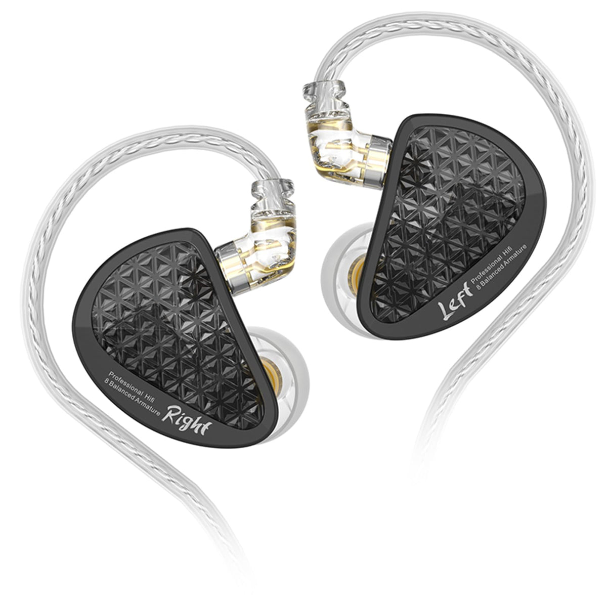 CCA KZ Zax in Ear Monitor Headphones 16 Units 7BA 1DD Hybrid Drivers HiFi IEM Earphones High Clarity Metal Gaming Earbuds with 2 Pin Detachable Cable