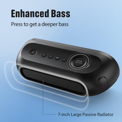 DOSS SoundBox Pro+ P300 Bluetooth Speaker, 40W Stereo Sound, Extra Bass,20H Playtime, Wireless Stereo Pairing, Beat-Driven Lights for Party, IPX6 Waterproof for Garden, Camping, Beach, Outdoor-Purple