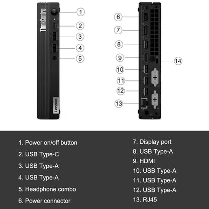 Lenovo ThinkCentre M70q Tiny 1L Business Desktop Computer, 12th Gen Intel Hexa-Core i5-12500T (Beat i7-11700T), 16GB DDR4 RAM, 512GB PCIe SSD, WiFi 6, Bluetooth 5.1, Windows 11 Pro