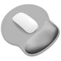 ITNRSIIET Ergonomic Mouse Pad with Wider Memory Foam Wrist Rest +17% - Curved Cushion Reduces Pressure 20%, Pain Relief, Non-Slip, Smooth, Cute Colors, 9.85 x 9 in, White