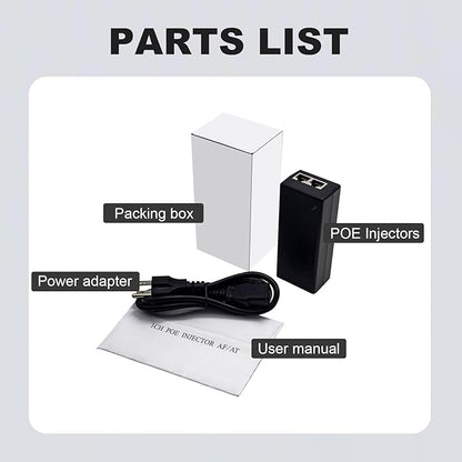 60W Gigabit PoE++ Injector - 10/100/1000Mbps, RJ-45 Shielded, IEEE 802.3af/at/bt Compliant, PoE Switch Powerline Network Adapter for High Power Ethernet Devices, Up to 100m, by ThePoEstore