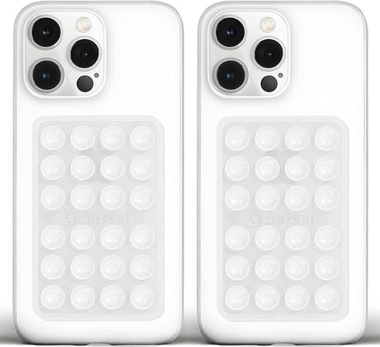 JingJinYY Medium-Sized Silicone Suction Phone Case Adhesive Mount, Enhanced Suction Power and Upgraded Thickened Sticky Phone Grip, Durable, Hands-Free Sticky Phone Holder, 2.28"x3.46" (TP&TP)