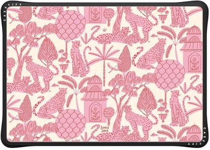 CASETiFY Impact MacBook Air 13" (M1/Intel) Case [Cushioned Impact Corners/Scratch-Resistant/Anti-Slip Grip] - Cheetah Paradise - Clear Black