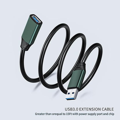 Kumiho 10Ft USB 3.0 Extension Cable Active Type A Male to A Female for PlayStation, Xbox, Keyboard, Mouse, USB Flash Drive, Printer, Camera and More