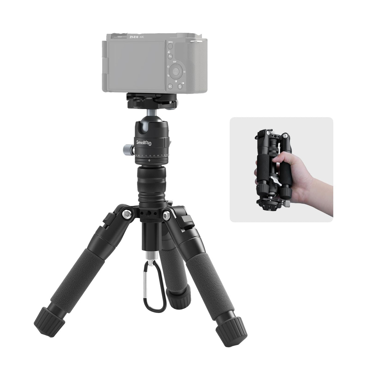 SmallRig 20"/ 52cm Desktop Aluminum Tripod Mini Ball Head Tripods VT-20