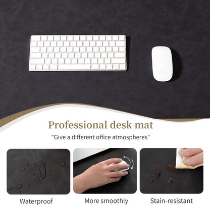 Leather Desk pad for Computer and laptops, Ideal for Gaming and Office use, Large Mouse pad and Keyboard mat,Desk mat Special for man. A complimentary Wrist pad and Phone Stand (Black, 39.37"*17.7")