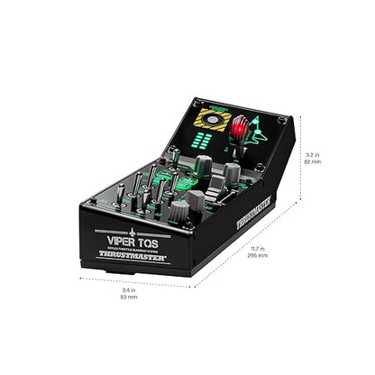 Thrustmaster Viper Panel: Backlit Control Panel, For Use with Viper TQS or Standalone, 43 Metal Action Buttons, Jettison, Trim, Landing Gear, Licensed by the U.S. Air Force (Compatible with PC)