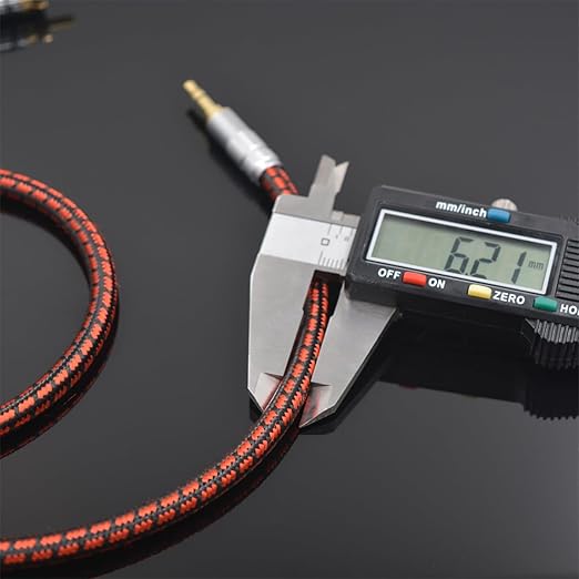 Audiophile High Purity Copper Aux Audio Cable 3.5mm Male to 3.5mm Male Audio Auxiliary Cord Gold-Plated Stereo HiFi Adapter Cable (Straight to Straight, 3.2ft/1m)