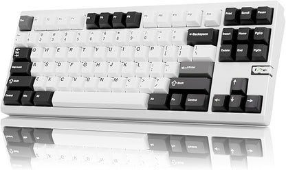 Chilkey ND TKL Aluminum Mechanical Keyboard, 87 Keys Tenkeyless Wireless Gaming Keyboard, Tri-Mode BT5.3/2.4GHz/USB-C PBT Keycaps Hot Swappable Custom Key Board for Windows Laptop Office PC